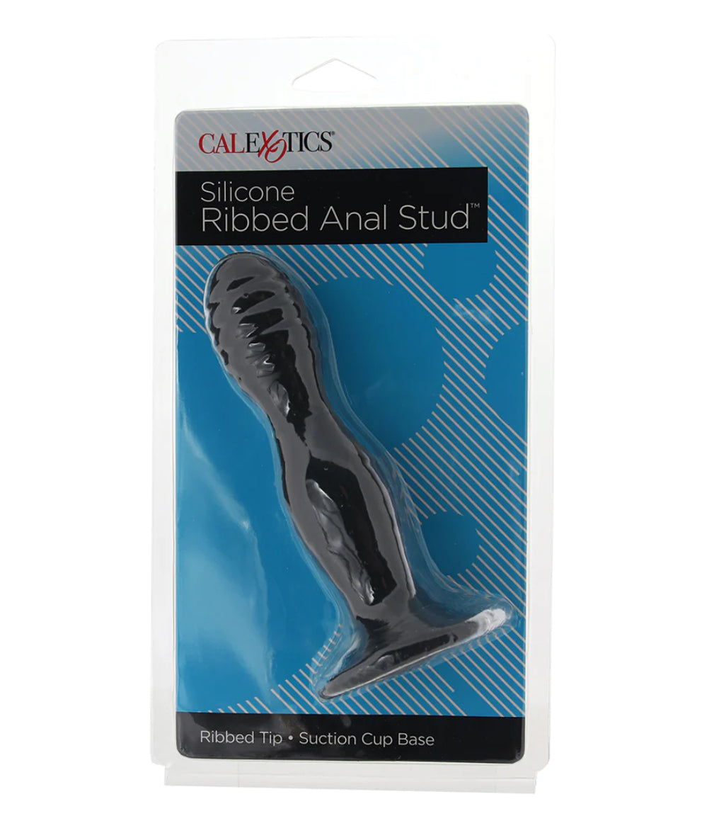 Silicone Ribbed Anal Stud Probe