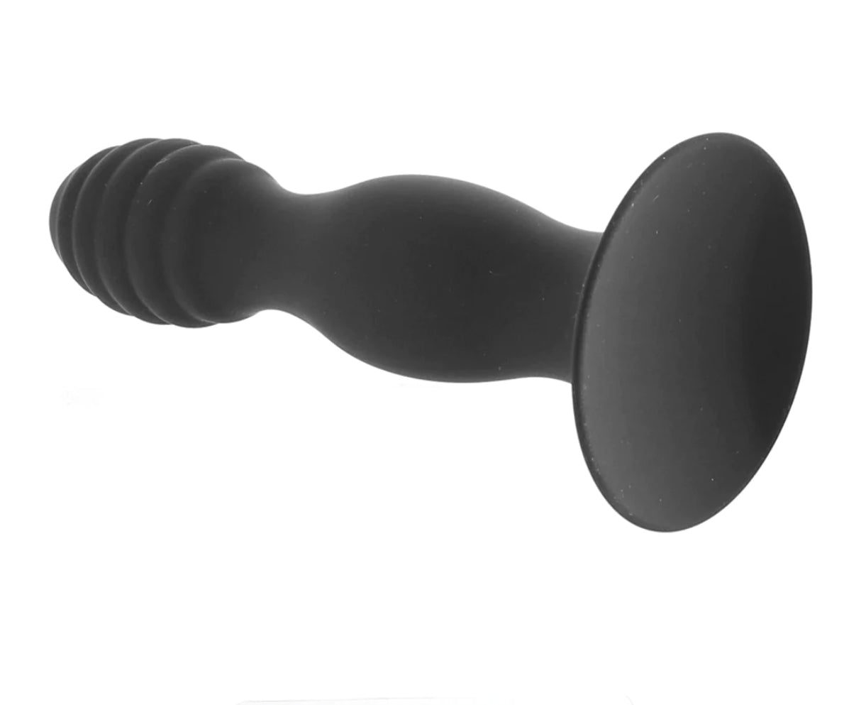 Silicone Ribbed Anal Stud Probe