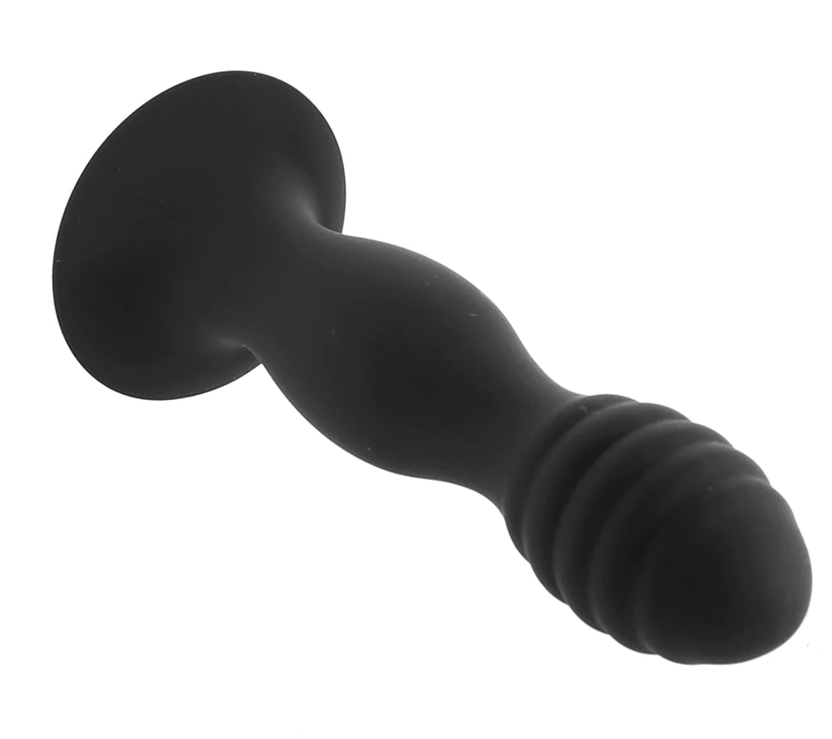 Silicone Ribbed Anal Stud Probe