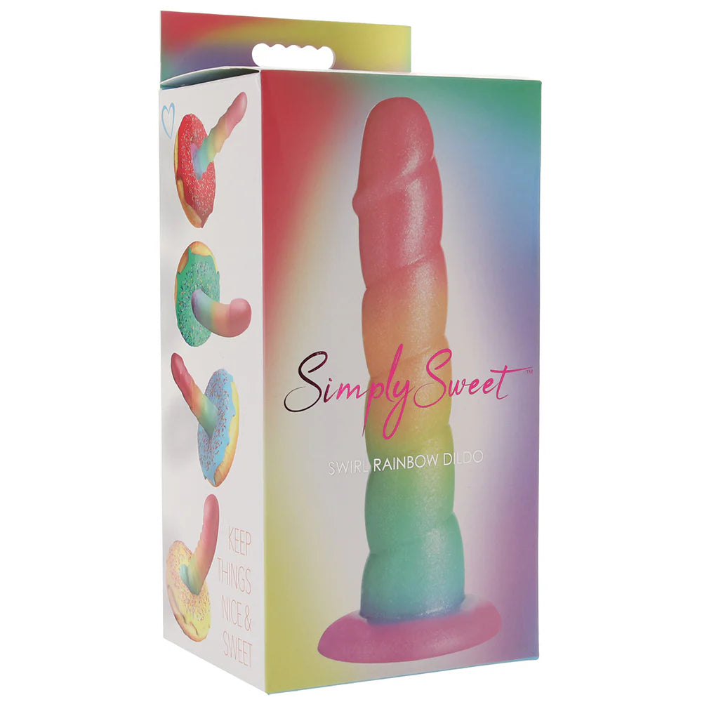 Simply Sweet Swirl Rainbow Dildo