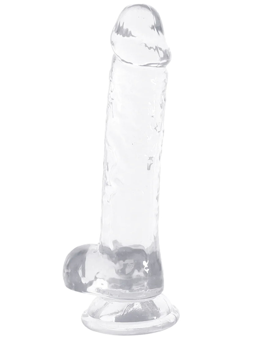 Naturally Yours 7 Inch Crystalline Dildo in Clear