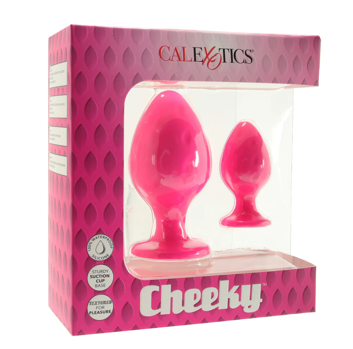 Cheeky Pink Textured Butt Plug Set