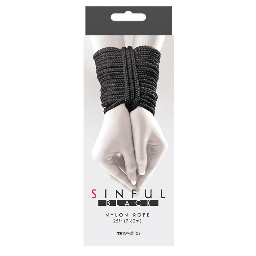 Sinful Nylon Rope 25ft- Black