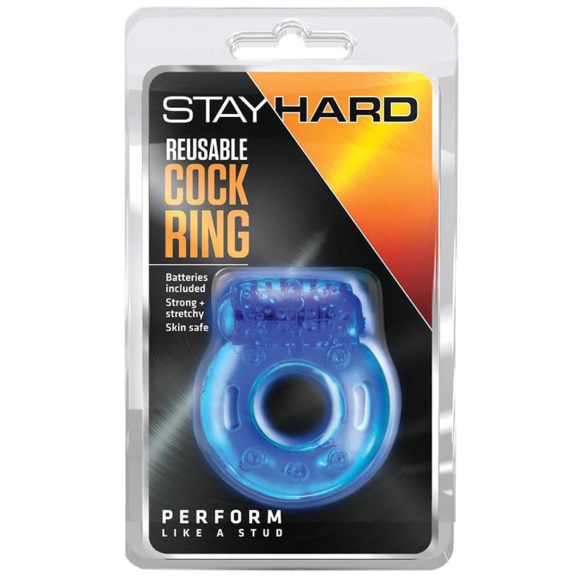 Stay Hard Reusable Cock Ring - Blue