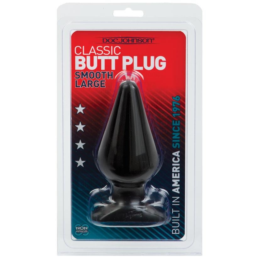 Classic Butt Plug Smooth- Black