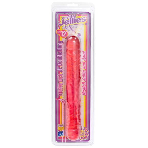 Crystal Jellies Jr Double Dong 12”- Red