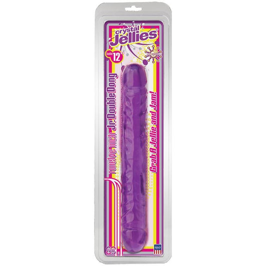 Crystal Jellies Jr Double Dong 12”- Purple