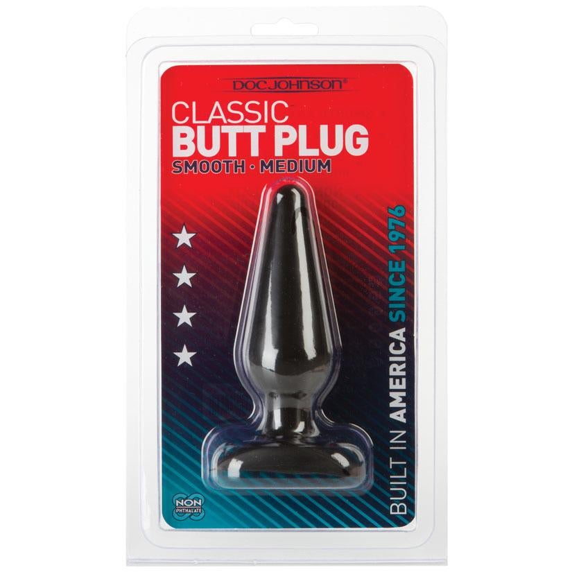 Classic Butt Plug Smooth- Black