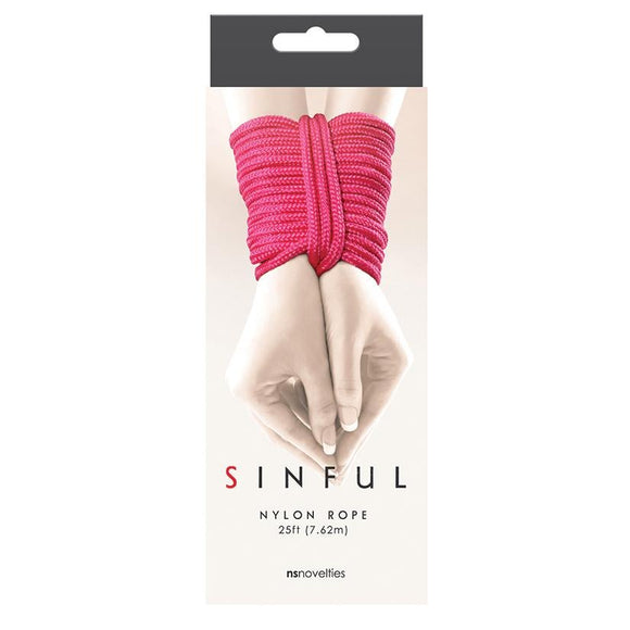 Sinful Nylon Rope 25ft- Pink