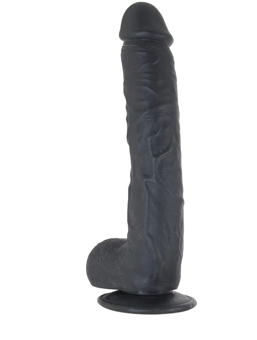 Master Cock Long Logan 10 Inch Ballsy Dildo in Black