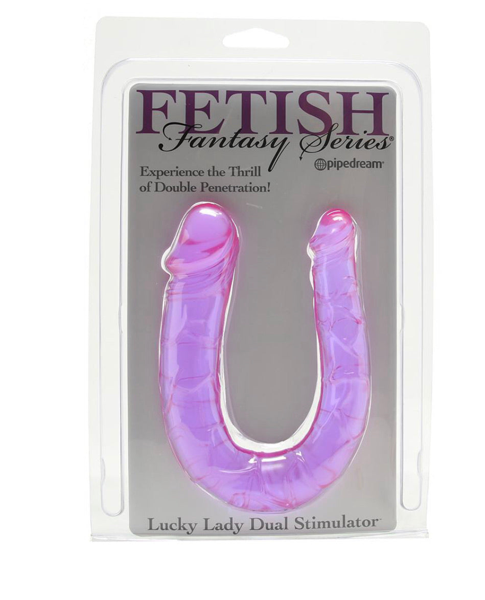 Fetish Lucky Lady Dual Stimulator Dildo in Purple