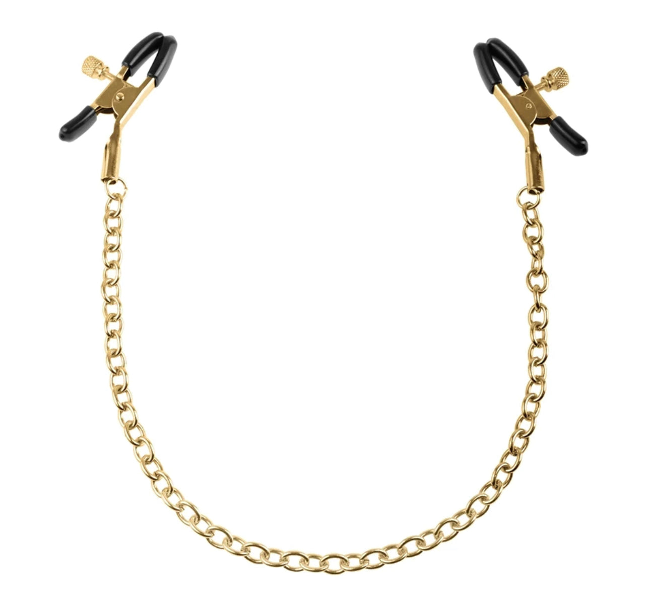 Fetish Fantasy Gold Chain Nipple Clamps - Gold