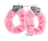 Playful Furry Cuffs with Keys in Pink