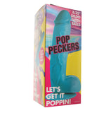 Pop Peckers 8.25 Inch Ballsy Dildo in Blue