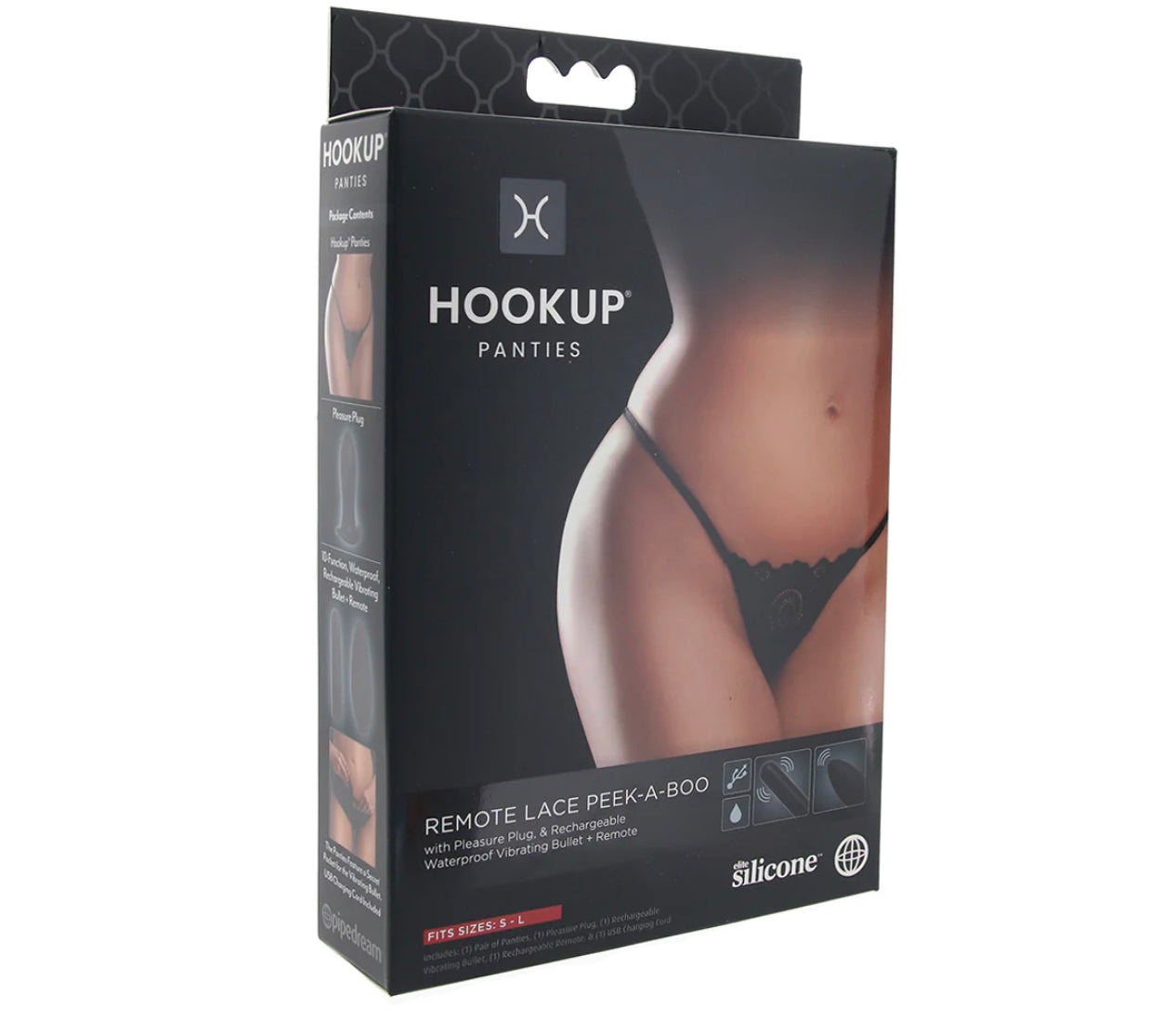 Hookup Remote Pleasure Plug with Peek-A-Boo Panty in OS