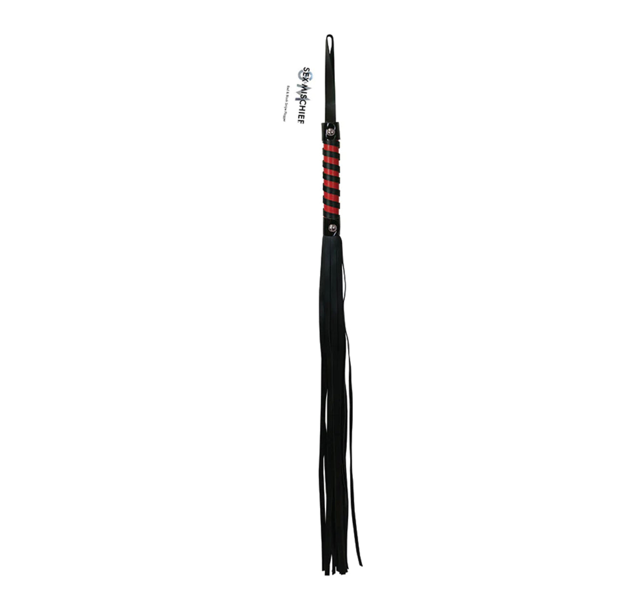 Sex and Mischief Stripe Flogger - Red and Black