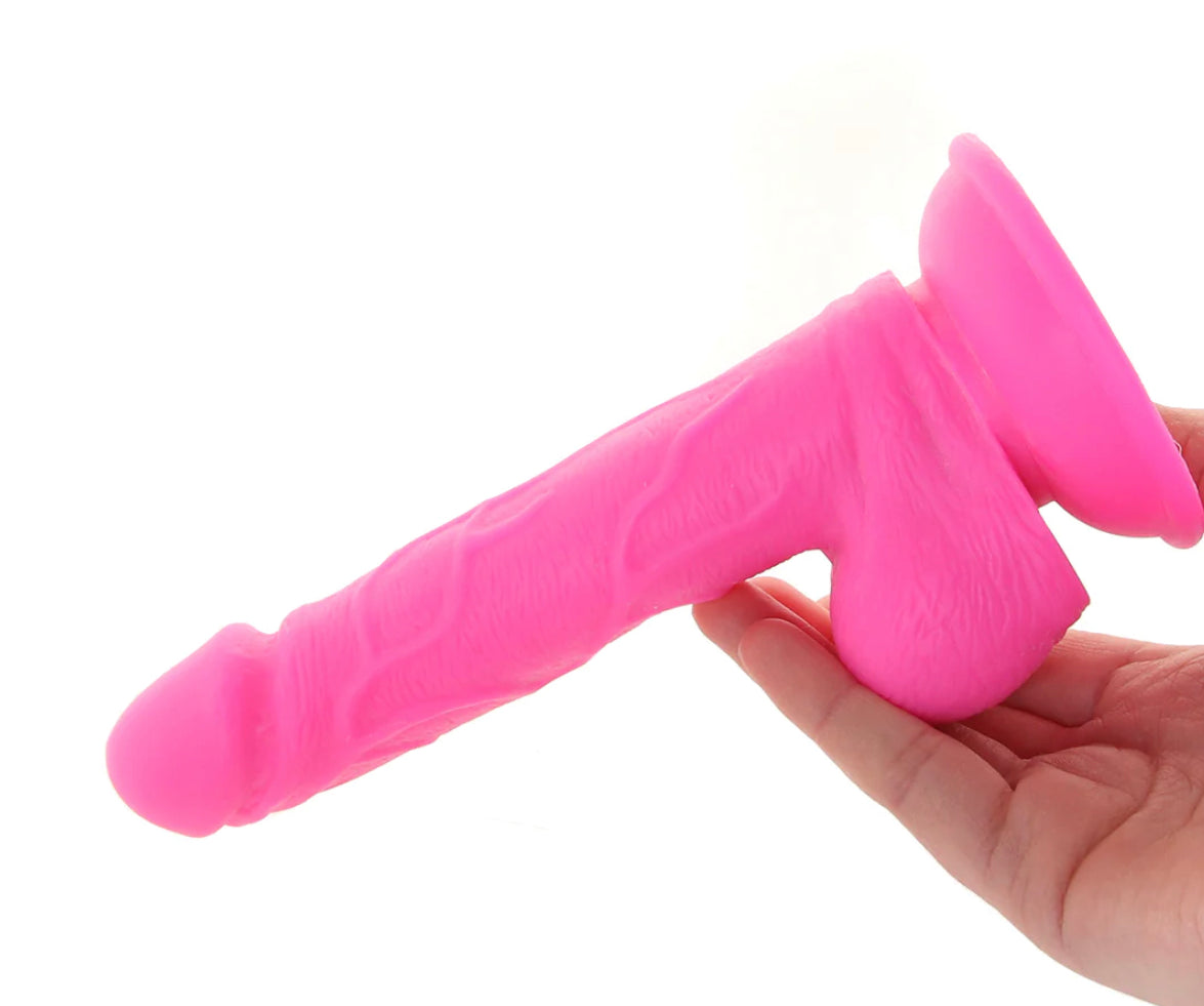 Pop Peckers 6.5 Inch Ballsy Dildo in Pink