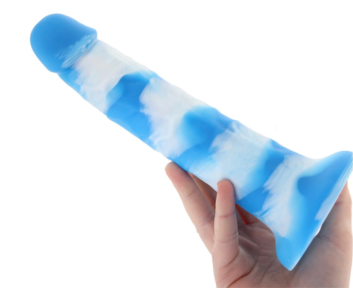 Colours Pleasures Yum Yum 8 Inch Dildo in Blue ns novelties