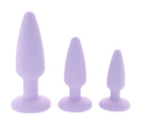 First Time Crystal Booty Anal Plug Set in Purple