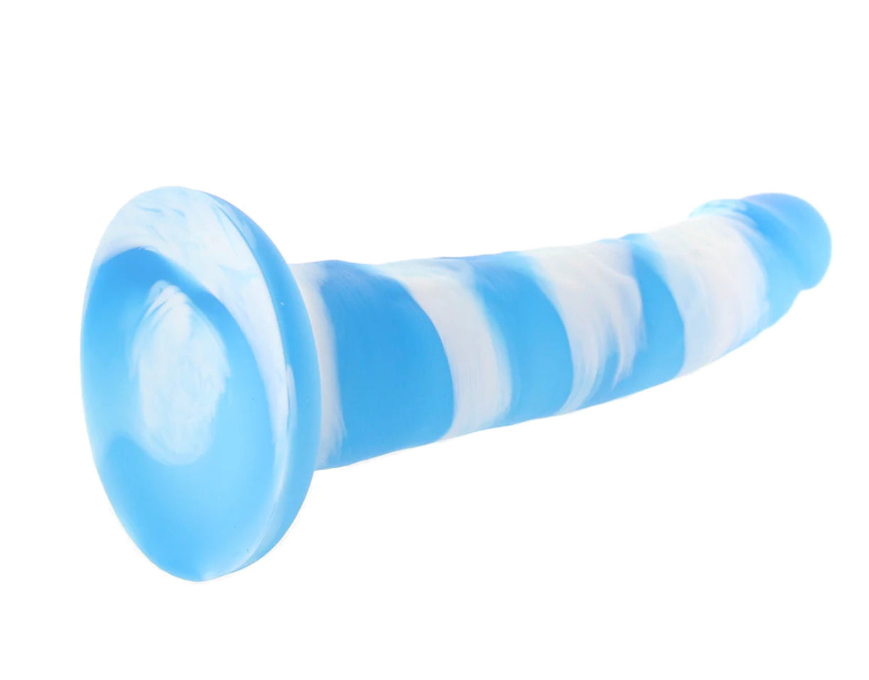 Colours Pleasures Yum Yum 8 Inch Dildo in Blue ns novelties