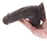 Dr. Skin Plus 7 Inch Girthy Poseable Dildo in Chocolate