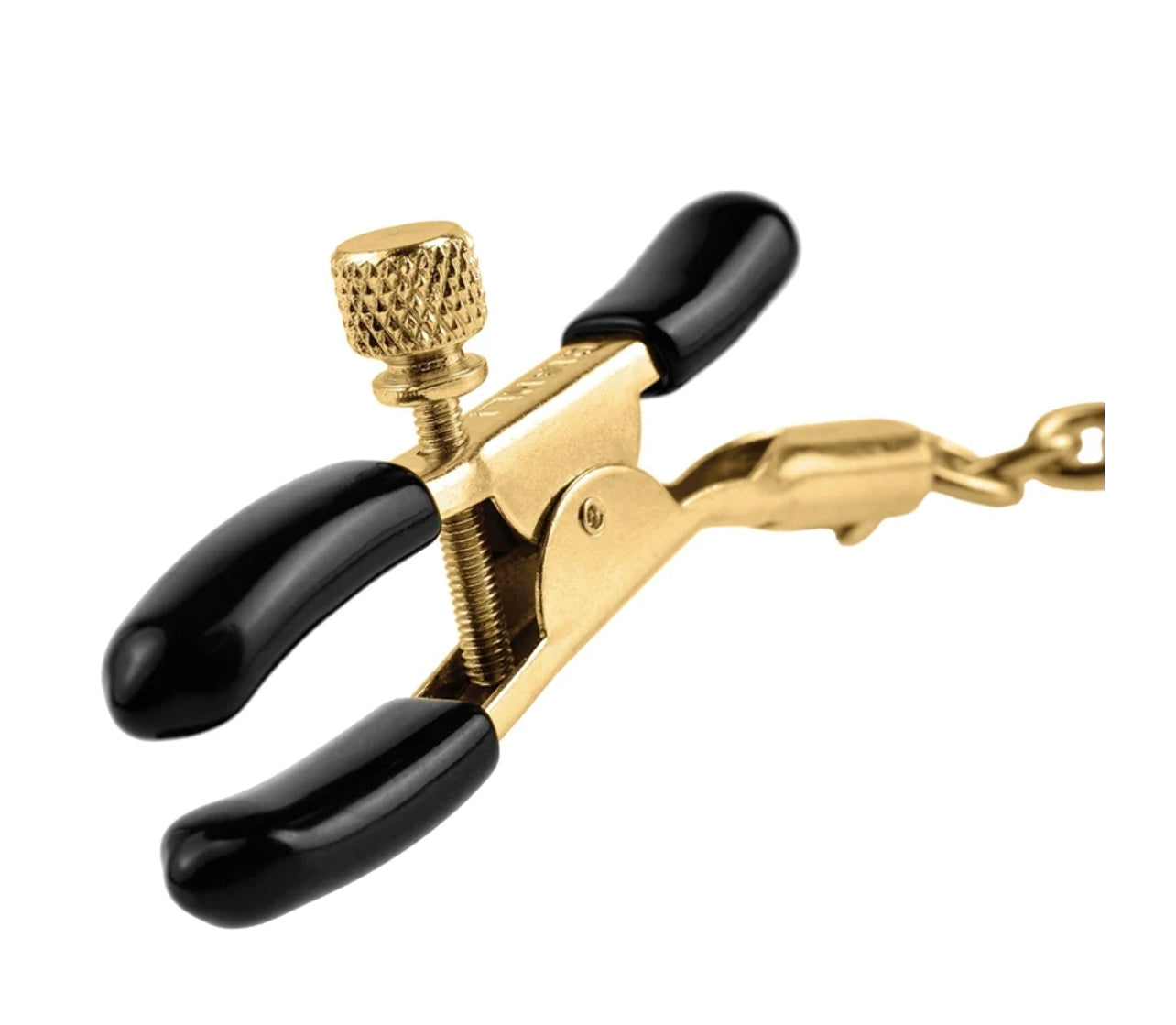 Fetish Fantasy Gold Chain Nipple Clamps - Gold