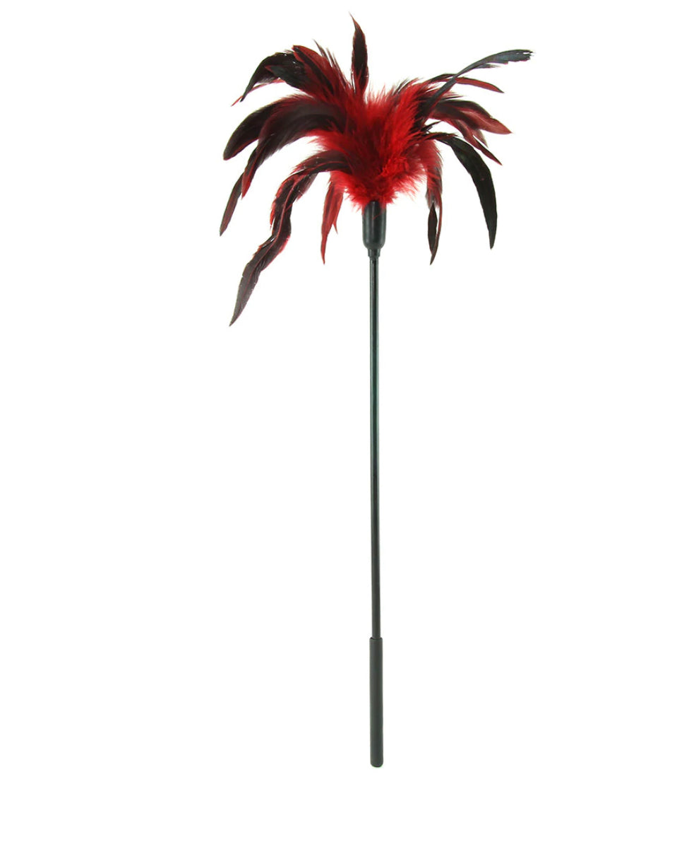 Starburst Feather Body Tickler in Red