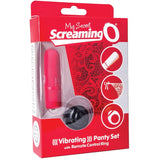 Screaming O My Secret Remote Vibrating Panty Set- Red