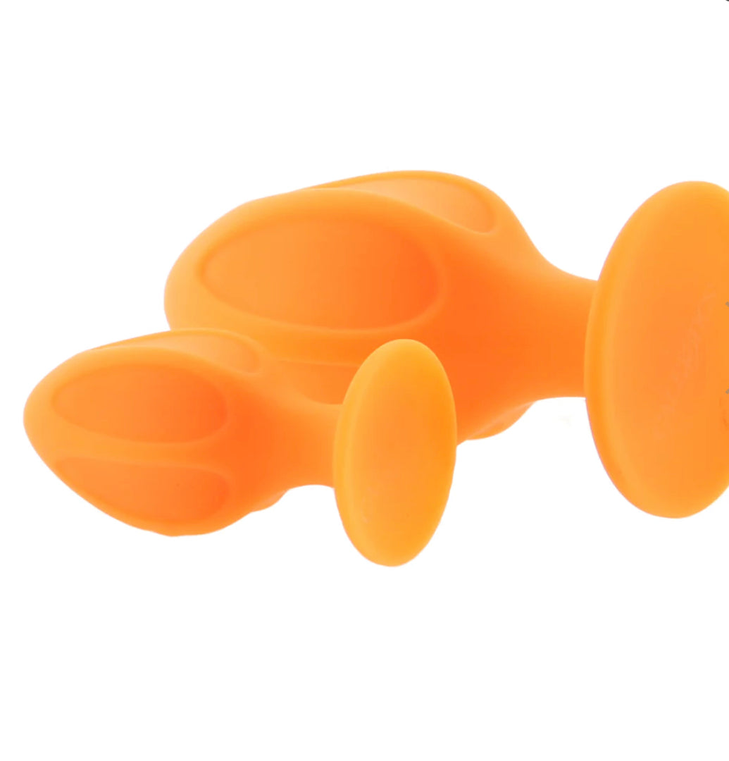 Cheeky Orange Textured Butt Plug Set