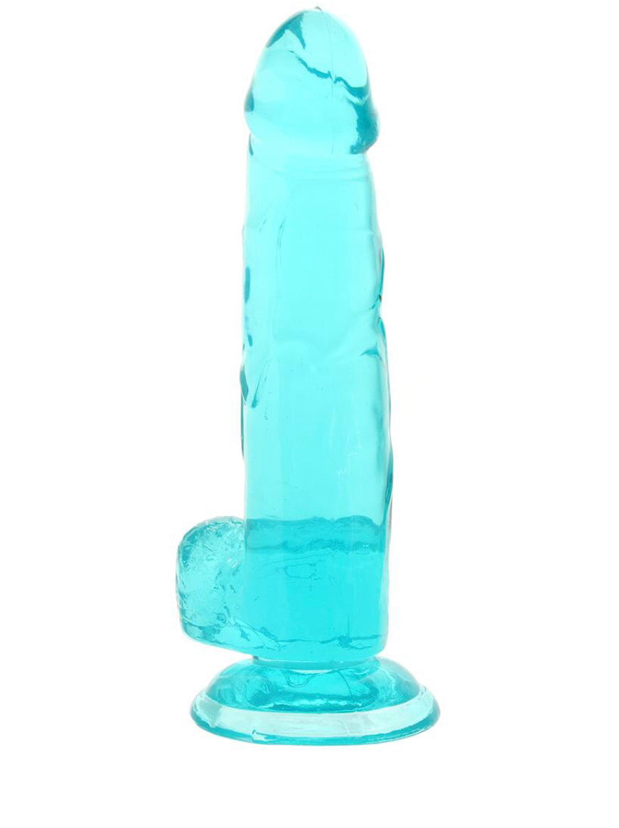 Size Queen 6" Jelly Dildo- Teal