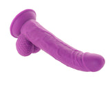 Pop Peckers 7.5 Inch Ballsy Dildo in Purple