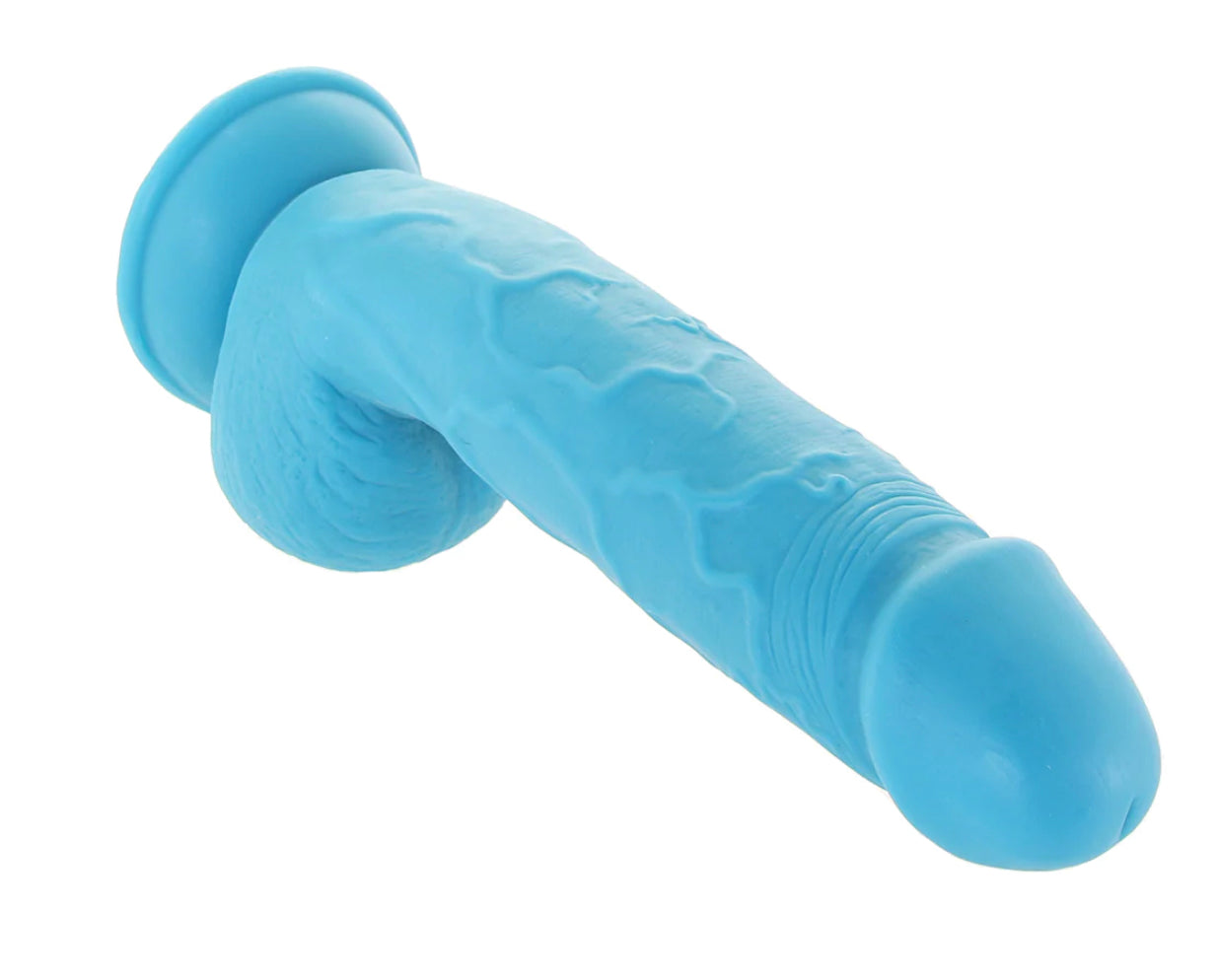 Pop Peckers 8.25 Inch Ballsy Dildo in Blue